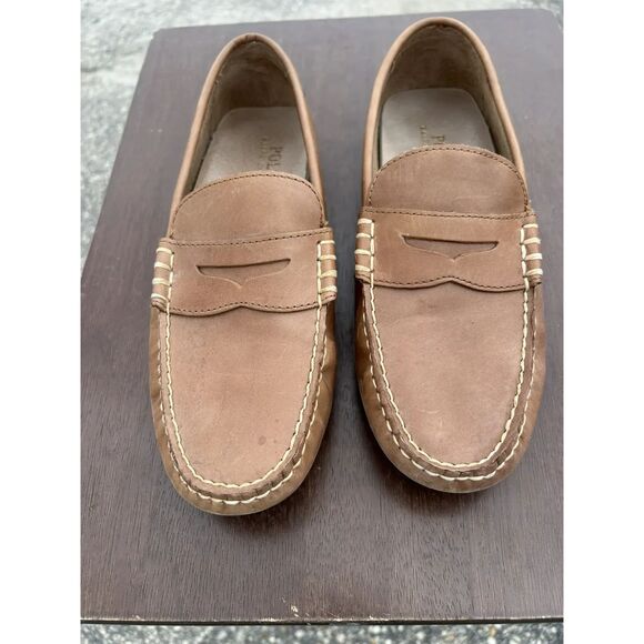 Wes Polo Tan Smooth Pull Up Slip On Leather 9.5 D - Picture 1 of 7